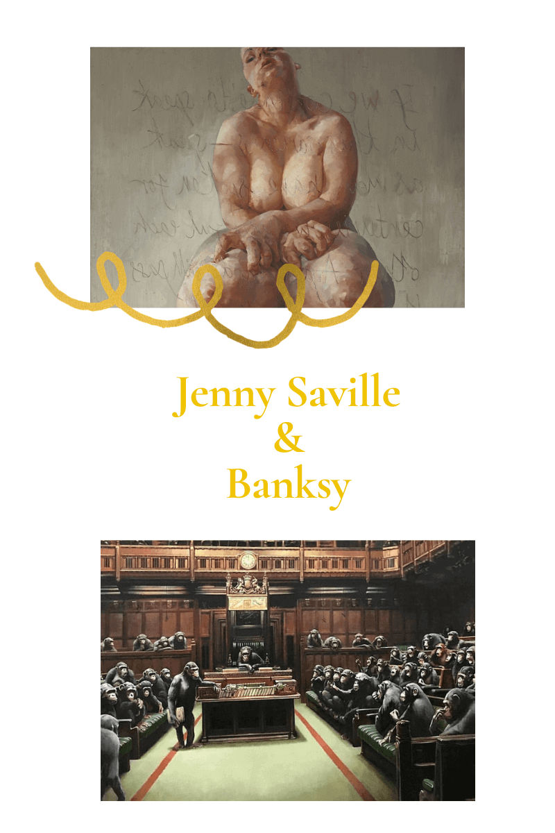 tableaux contemporain jenny saville et banksy